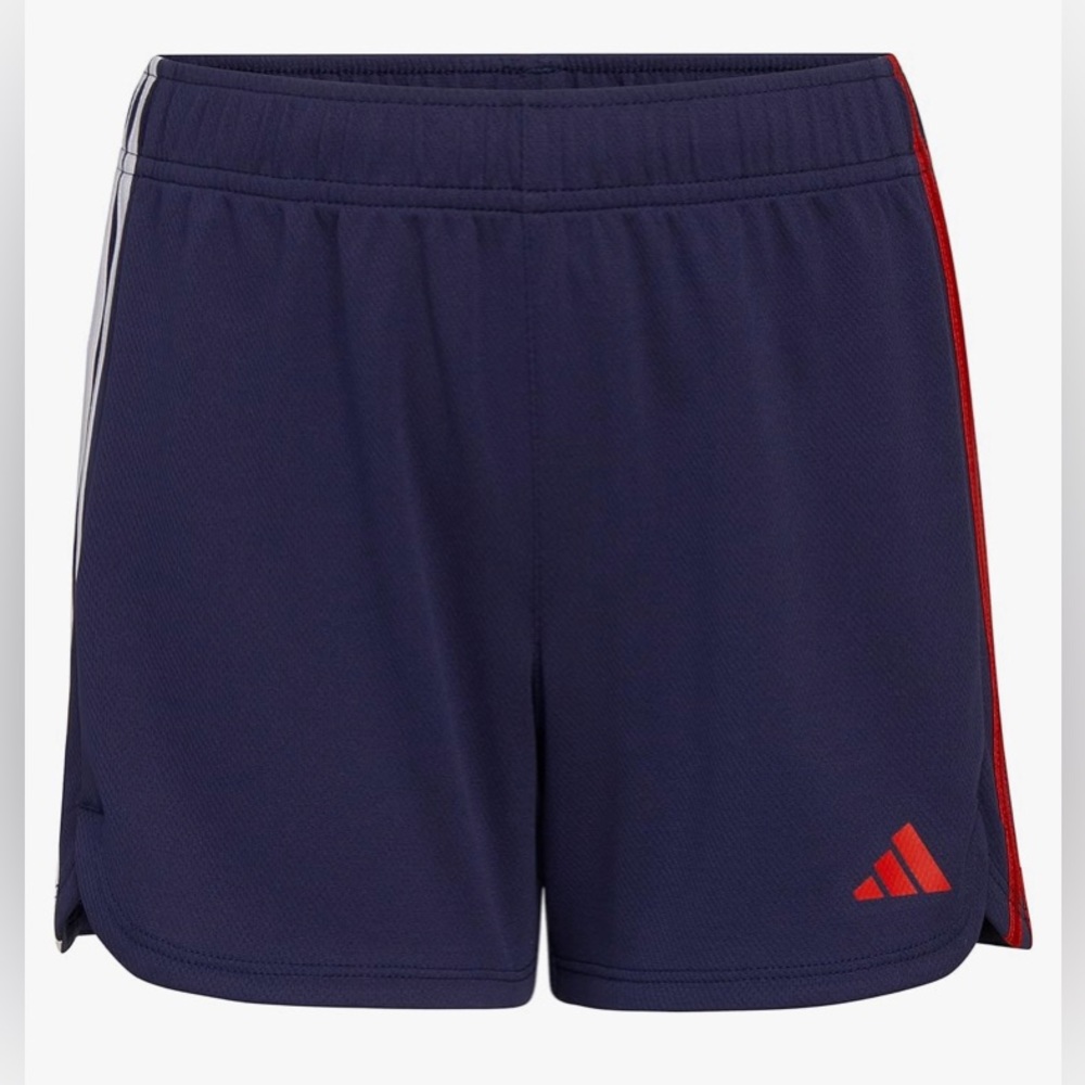 NEW Adidas Girls' Aeroready 3-Stripe‎ Pacer Mesh Short